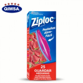 BOLSA ZIPLOC MEDIANA 17.7X19.5 C/25