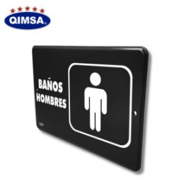 SEÑAL SABLON 23X7.5 BAÑO HOMBRES