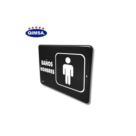 SEÑAL SABLON 23X7.5 BAÑO HOMBRES