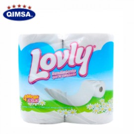 PAPEL SANITARIO LOVLY C/4 ROLLOS